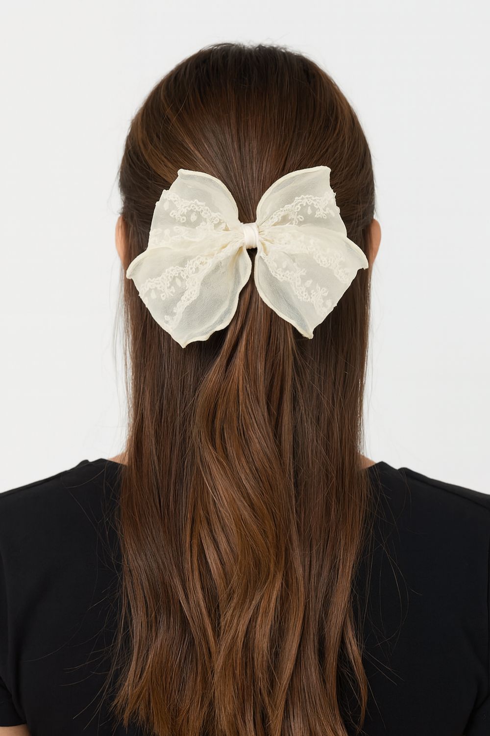 Hebilla con diseño de moño con encaje